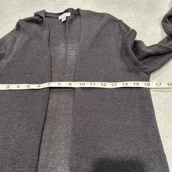 J Jill Womens Gray Linen Blend Open Front Cardigan Sweater XS Knit - Picture 7 of 8